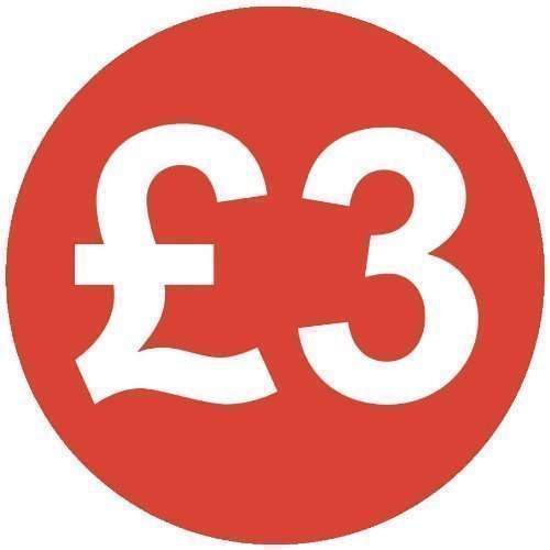 Audioprint Ltd Small 13mm £3 Price Stickers - 500 Pack