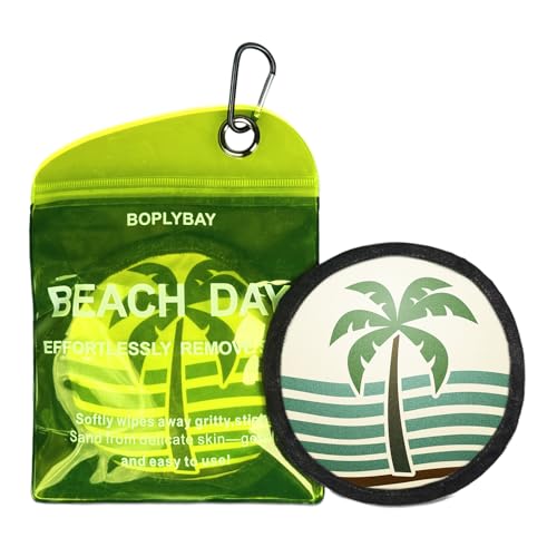 BOPLYBAY Natural Sand Remover Pouch for Beach | Aloe & Oat Powder, Talc-Free & Hypoallergenic | Waterless Cleaner for Feet, Swimsuits, Pets | Eco Travel Gift