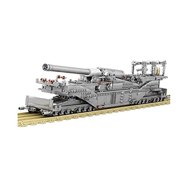 MASSAGERS 3846 Teile Bausteine Panzer Modell,1/72 DIY Militär Bausteine Dora Kanone Modellbausatz Kompatibel mit Blöcken – Bild 4