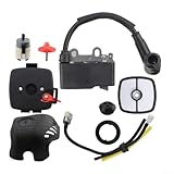Honseadek Ersatz-Zündspule und Luftfilter-Set für SRM225 GT225 Gas-Trimmer, Rasenmäher, Tune-Up-Wartungszubehör, A411000131 kompatibel