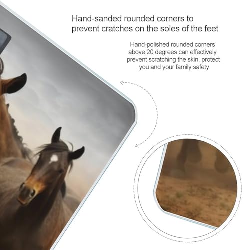 Báscula digital para baño Many Horses 400lb con pantalla LCD miniatura 4