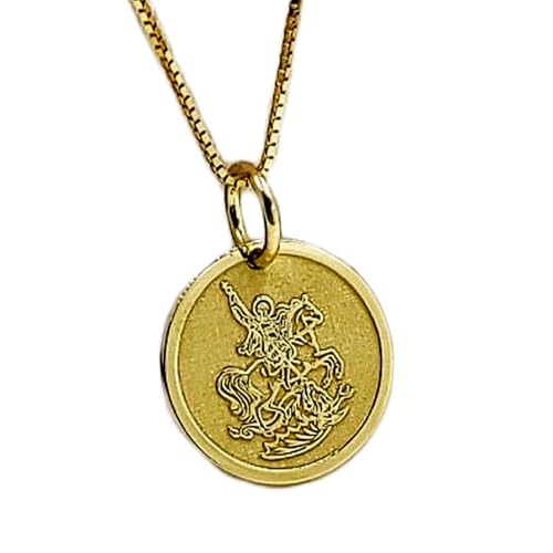 Colgante con moneda griega de San Jorge en plata ley 925 ideal para aniversarios