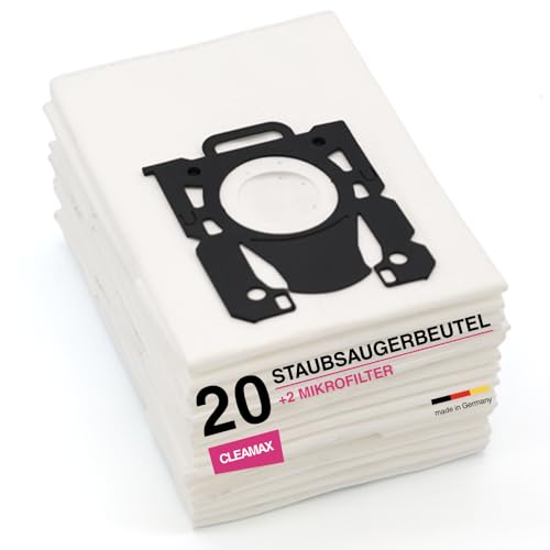 20 x Staubsaugerbeutel passend für AEG VX4-1 VX6-1 VX9-1 VX9-2 AEQ-Equipt PH86/PH96 PHILIPS FC82 PowerGO FC832 PowerLife FC837 FC85 FC87 ELECTROLUX ECS ClassicSilence S Bag u.a. +2 Microfilter