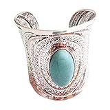 KhuWan Vintage Böhmen breite Manschettenarmbänder & Armreifen für Frauen Wassertropfen Kristallstein Armreifen türkischen Schmuck