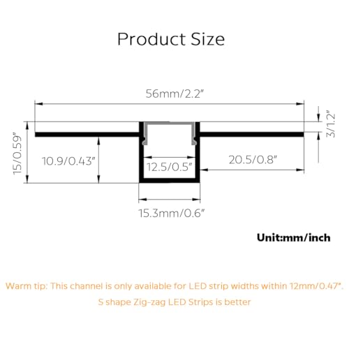 Image of Spotless Plaster in Recessed Flexible Drywall LED Channel Fully Bendable LED Aluminum Profile Track for Custom LED Strip Lighting Solutions, 3.28ft x 3 Pcs (P5615 Inside width 12.5mm /0.5 inch inch), Silver