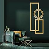 Escultura geométrica moderna para pared, estilo de mediados de siglo, decoración de metal para el hogar y la oficina