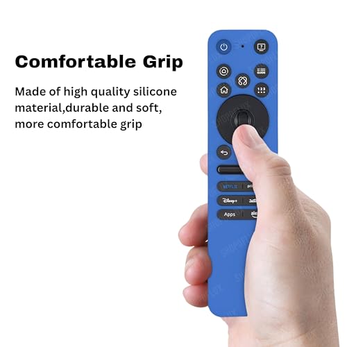Image of Silicone Tv Remote Cover Compatible with LG Smart TV Remote LG MR25GA Full Wrap Protective Case with Lanyard [Remote NOT Included] (Blue)