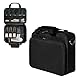 Horsande Friseurtasche Leer, Friseur Koffer für Barber Zubehör, Friseurtasche Werkzeugtasche, Friseur Tasche für Salon Zubehör, Barber Reisetasche, Schwarz