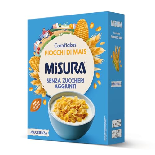 Misura Cornflakes Dolcesenza | Mais Italiano | Senza Zuccheri Aggiunti | Confezione da 350 gr