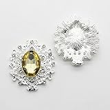  Nouveau Mode d\'alliage d\'alliage Ovale à Fond Plat à Fond Plat décoration Beaux Bijoux de Mariage Accessoires