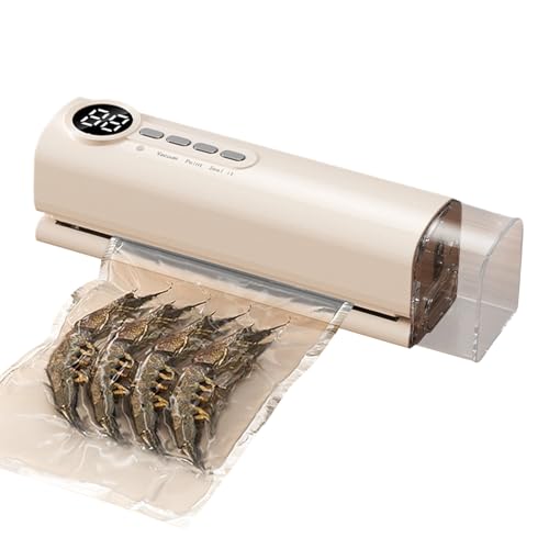 dzqad Machine de Mise sous Vide Alimentaire | Appareil de Conservation Alimentaire,Scelleur Automatique Portatif pour Restos Viande Congélation Voyage Repas Maison