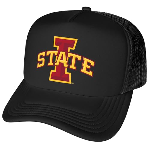 Campus Lab Iowa State University Primary Logo Foam Snapback Trucker Hat - Unisex,Black