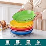 vancasso Bonita Pasta Bowls Set of 6 50oz Large Salad Bowls for Kitchen Corlorful Stoneware Serving Bowls Dishwasher Microwave Safe