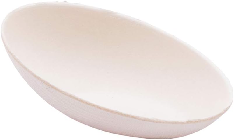 Restaurantware Pulp Tek 3.1 Inch Tasting Plates 100 Egg Shaped Disposable Appetizer Dishes - Easy To Hold Premium White Bagasse Mini Tasting Dishes Grease Resistant For Appetizers - Image 2