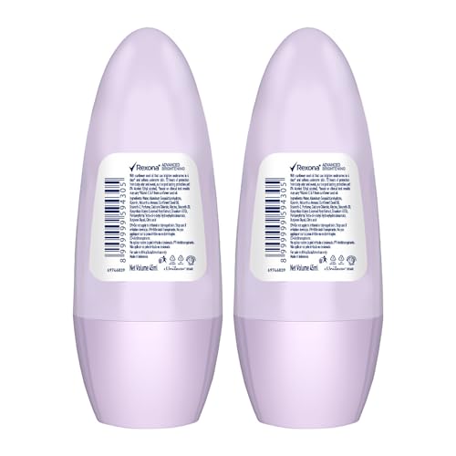 Image of Rexona Women Roll-On | Advanced Brightening Underarm Deodorant | up to 72Hr long-lasting freshness | 45 ML (Pack of 2)