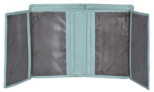 Arya RFID Blocking Leather Wallet For Women, Pastel Blue, wallet, Pastel Blue, wallet, Pastel Blue, wallet4