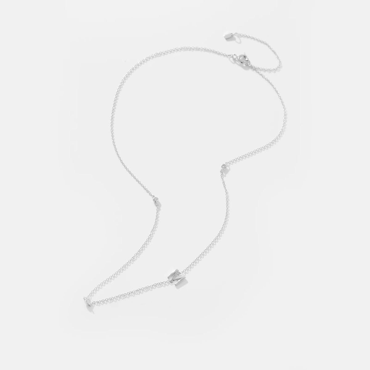 jewellry Neu 2025 925 Sterling Silber Gold Buchstabe Schlichter Anhänger Choker Charm Initiale AM ​​Halskette 26 Buchstaben Damen Feiner Schmuck Alphabet Mit Für Sie Schmuck Modeaccessoires Kreatives