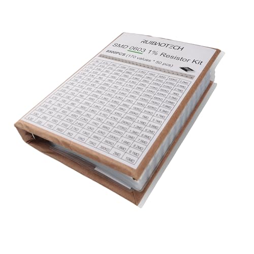 Résistances SMD 0603 en classeur de 8500 pièces pour prototypage électronique