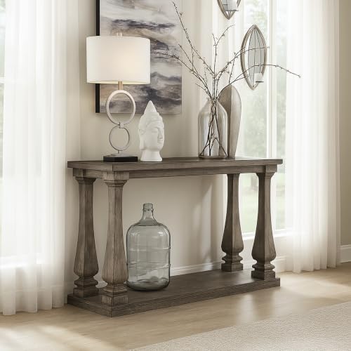 Signature Design by Ashley Johnelle Console Sofa Table, Weathered Gray Wood - image 8