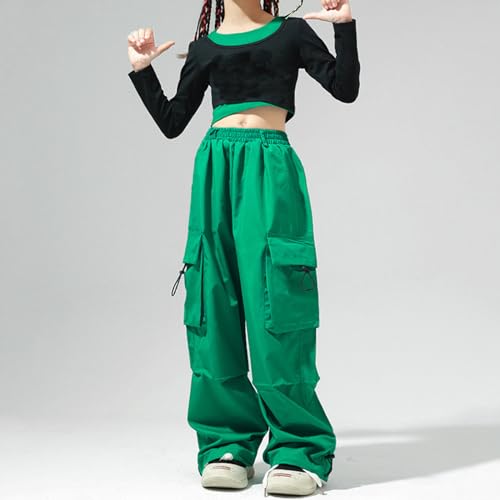 Pantalon cargo enfant taille élastique en coton parachute