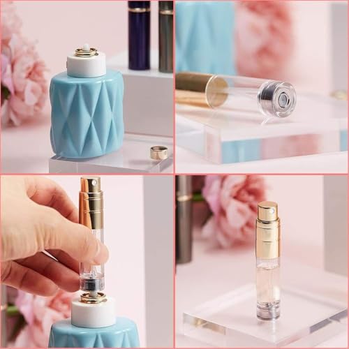 Aputue Seyahat Atomizer Mini Doldurulabilir Şişe, 5ml İnce Sis Parfüm Dağıtıcı, Boş Parfüm Sprey Şişesi, Taşınabilir Atomizer Yeniden Doldurulabilir Koku Pompası Kutusu, Seyahat ve Dışarı Çıkma İçin