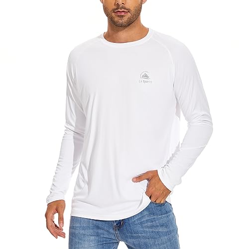 Men's Rash Guard Swim UPF 50+ Long Sleeve Shirts Quick Dry Sun Protection Lightweight SPF T-Shirts Running Fishing Hiking