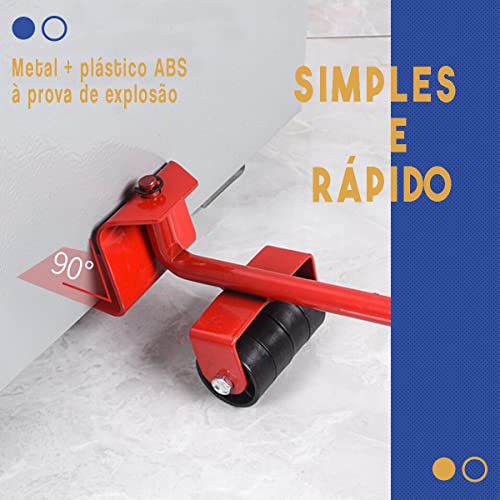 Kit 5 Movedor Rodinhas Para Mudança De Móveis Grandes 6 Kit 5 Movedor Rodinhas Para Mudança De Móveis Grandes - Imagem 6