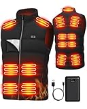 Picture of QLWYKJP Electric Heated Vest for Men: Lightweight Warming Heated Vest - Womens Winter Heating Jacket with 16000mah Battery