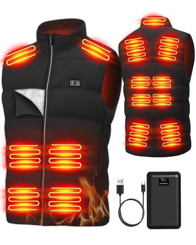 Electric Heated Vest for Men: Lightweight Warming Heated Vest - Womens Winter Heating Jacket with 16000mah Battery