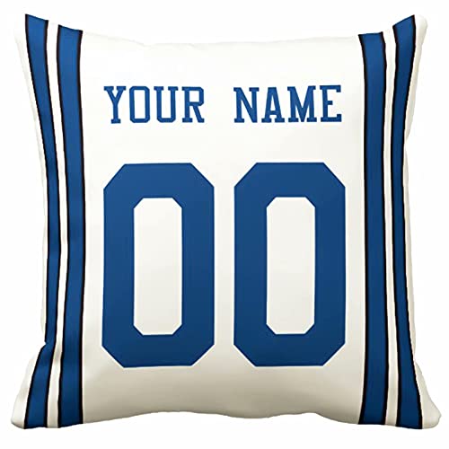 Image of ANTKING Throw Pillow 2 Pack with Custom Name and Number Personalized Gift for Men Women Boys