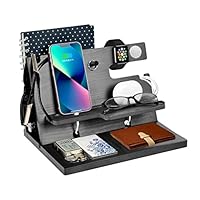 Idee Regalo Uomo, Organizzatore da ufficio in Legno, Docking Station in