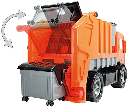 Lena Powerful And Giant Orange Garbage Truck Toys For Kids, Manually Operated And Easy Dumping #TOP1