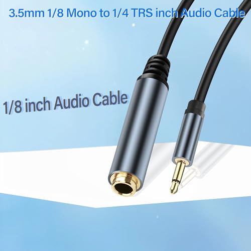 Cable adaptador jack 3.5mm a 6.35mm 30 cm miniatura 2