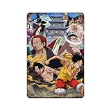 PDEWFCHX Póster de la película Summit War of Marineford, decoración de pared, póster de metal moderno, decoración de bar, 30 x 20 cm