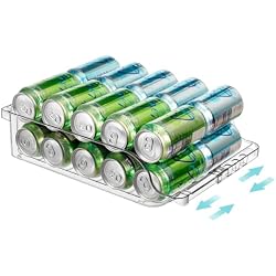 Refrigerator Organizer and Storage Width Adjustable Can Organizer