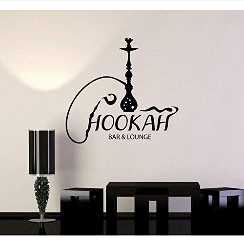 Gcbpwh Bar Lounge Pvc Wandtattoo Shisha Arabisch Smo Cafe Aufkleber Wohnkultur Wohnzimmer Ladenschild Fenster Dekoration 45X42 Cm