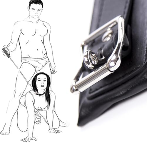 YUZHO Halsband damen für sex Erwachsene Einstellbar Lederhalsband mit Ketten Gepolstert BDSM Bondage Erotik Sexspielzeug Fetisch Halsbänder Leinen Fetisch Sexspielzeug für Paare Extrem Sex