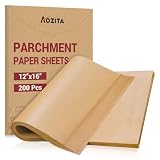 200Pcs 12x16 Inch Unbleached Parchment Paper Sheets for Baking, Pre-Cut, Non-Stick Parchment Paper for Baking, Cooking, Grilling, Air Fryer, Half Sheet Baking Sheets for Baking Cookies, Cooking, Oven