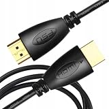 QULITY Premium Kabel HDMI 1.4, Czarny, 3m, 4K Ultra HD 3840x2160 60Hz, Złote Wtyki, Ekranowany, Obsługa 3D