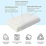 Camping Pillow Lightweight, Easy to Carry, Memory Foam Travel Pillow, Backpacking Pillows, Portable Pillows with Travel Storage Bag, Removable Pillow Cover (White) - Image 3