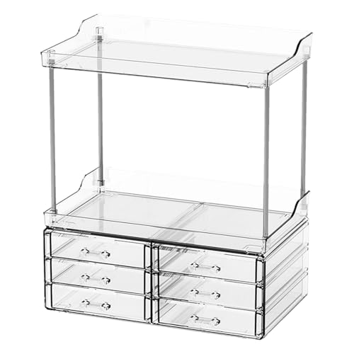 Étagère de rangement à 2 niveaux pour libérer l'espace du comptoir de bain