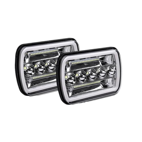 Phares Avant LED 5x7 6x7 Anti Éblouissement 30000LM Faisceau Hi-Lo pour Mieux Voir la Nuit