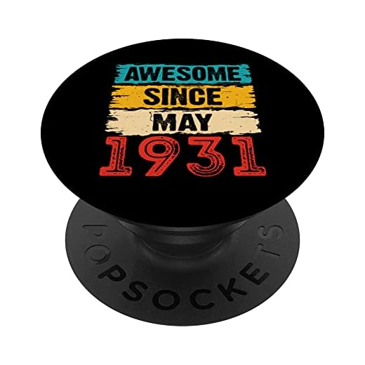 Regalos de 92 años impresionantes desde mayo de 1931 92 cumpleaños PopSockets PopGrip Intercambiable
