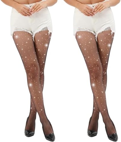 E-Laurels Sparkly Tights WomenRhinestone Fishnet Tights Womens, Glitter Fishnet Tights, Diamond Fishnet Black Stockings, Sparkly StockingsRhinestone Mesh TightsOne Size