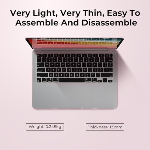 Image of EooCoo Case for MacBook Air 13 inch M1 2020-2018, Crystal Pink
