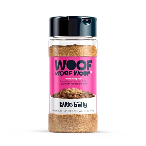 Barkbox Pork Dog Treat Topper High Protein Limited Ingredient Meal Mixer, All Life Stages and Rosemary Extract for Large & Small Breeds, Elevate Dog Food Dining - Shake & Pour for Dog Bowls
