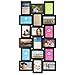 Artsay 4x6 Multi Picture Frames Collage 18 Openings Multiple Photo Frame for Wall Hanging, Black, Glass Front