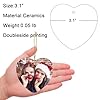 Personalized Christmas Ornaments 2025 w/Picture,Double-Sided Ceramics Custom Christmas Ornament - Upload Any Photo,Optional Text - Picture Ornaments,Customized Xmas Ornament,Heart #1