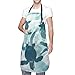 Akwarelowy obraz żółw fartuch kuchenny dla kobiet mężczyzn dzieci dziewcząt, regulowany wodoodporny śliniak do gotowania / grillowania/pieczenia / rzemiosła / ogrodnictwa, duży rozmiar z 2 kieszeniami