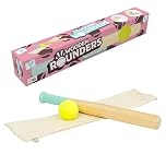 TP Toys Wooden Rounders Set FSC Certified Outdoor Garden Game for Kids 6+ – Includes Bat, Ball, 4 Pastel Wooden Base Stumps & Handy Fabric Storage Bag
